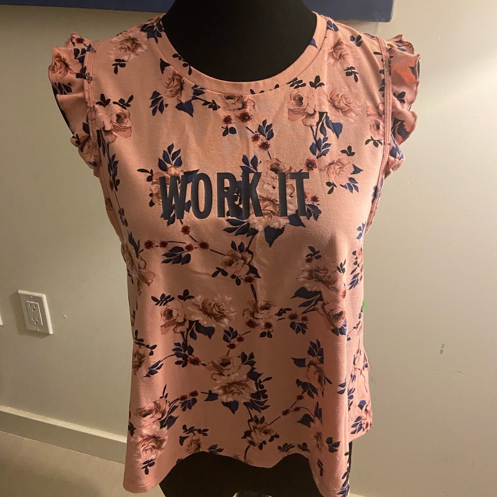 Kate Spade ♠️ Work It Floral Activewear Shirt